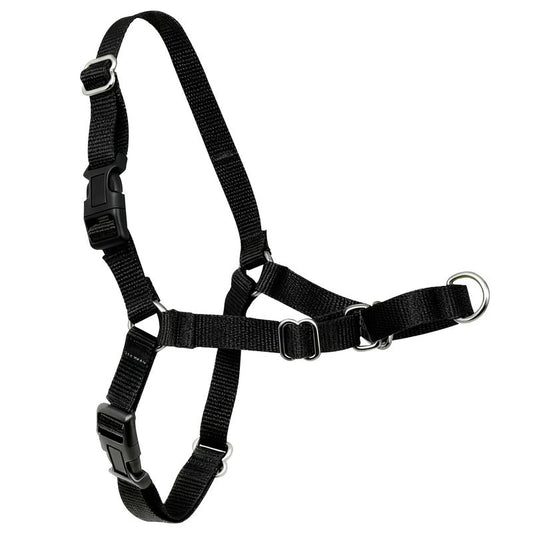 Black Furlyn no-pull dog harness with front clip design