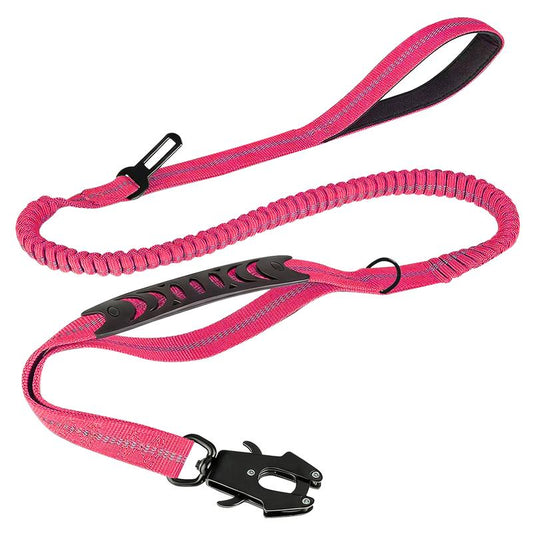 Pink Furlyn heavy duty tactical dog leash with frog clip