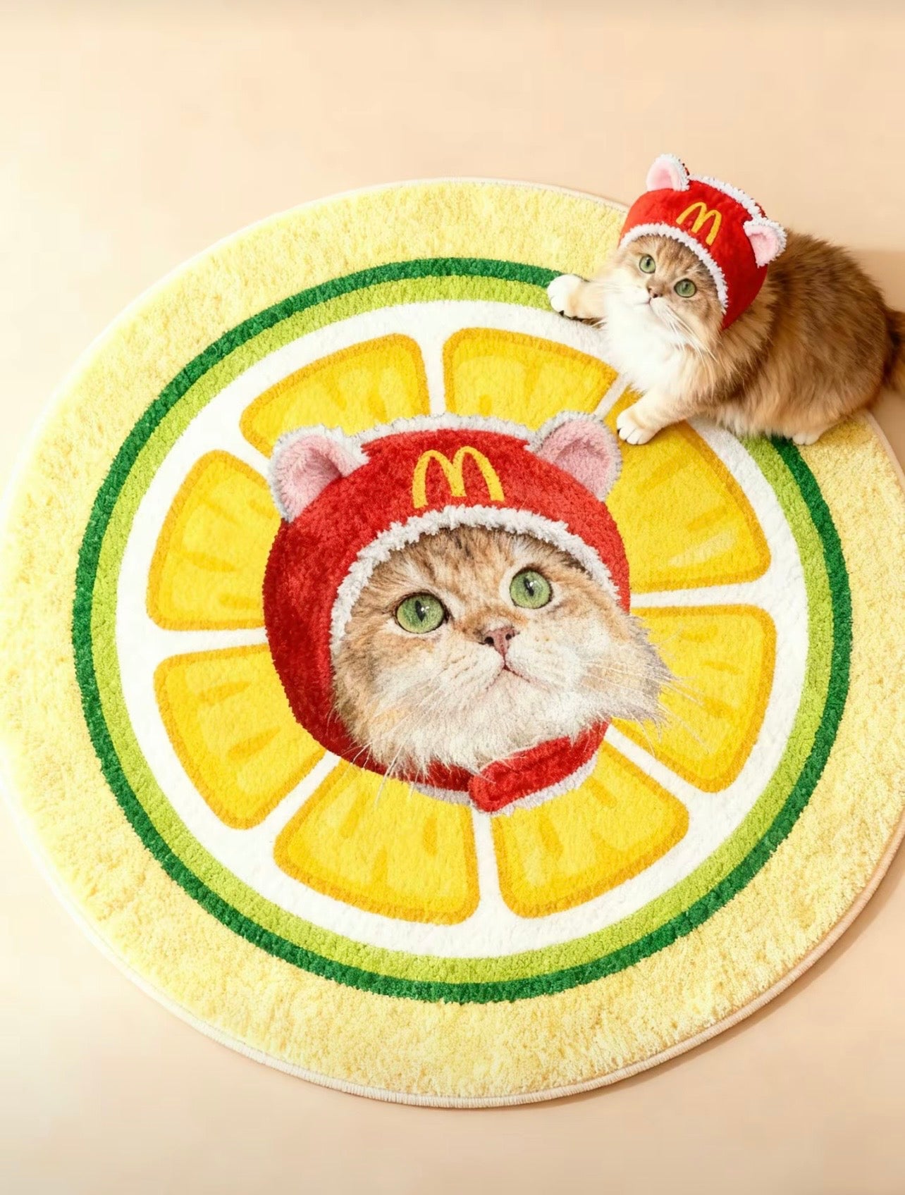 Custom Pet Portrait Rug – Personalized Cat & Dog Floor Mat