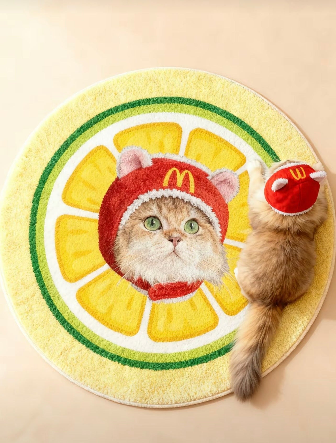 Custom Pet Portrait Rug – Personalized Cat & Dog Floor Mat